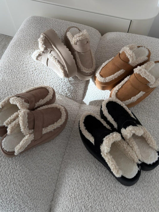 Lissi | Faux Suede Fur-Lined Slippers